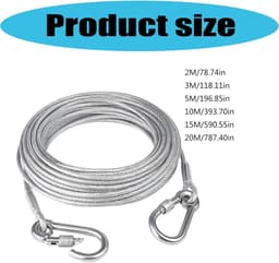 Gecoate Staaldraad Waslijn - Kleding Touw Outdoor Lijn - Kleding Drogen - Antislip Gecoat - Tot 20 meter - Meerkleurig — thumbnail 4
