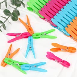 48 Stuks Wasknijpers met Mand - Duurzame Kledingknijpers voor Binnen en Buiten, Perfect voor Droogrek en Kledinghanger — thumbnail 4