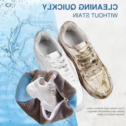 Shoe Wash Bag - 2 Pieces - Zip Shoe Bag - Ademend Chenille Schoenreiniging - Waszak voor Wasmachine en Droger — thumbnail 5