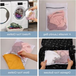 5 Stuks Wasnetjes, Draagbare Waszakken, Honingraat Waszak met Hanglus voor Ondergoed, Bh's, Sokken en Babykleding — thumbnail 3