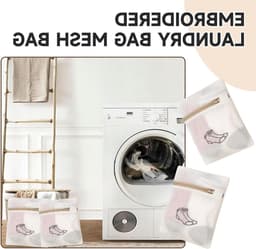 Wasmachineschoonmaak: 2 Waszakken voor Delicate Kleding, Ondergoed, Sokken en Beddengoed - 18 x 20 cm en 40 x 50 cm Maat — thumbnail 2