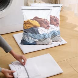Set van 3 Wasnetten 60 x 50 cm - Duurzame Herbruikbare Waszakken met Rits voor Delicate Kleding, Sokken en Ondergoed — thumbnail 4