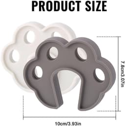 Dailygoods - Dailygoody - Wasmachine Deurstopper - Siliconen Deur Prop - Goede Ventilatie - Wit en Grijs - Ondersteuning voor Wasmachine en Droger - 2 Stuks — thumbnail 4