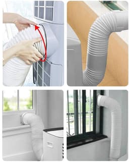 Dailygoods- Uitlaatslang Duurzaam - Flexibele Luchtafvoerslang - Afzuigslang - Voor Mobiele Airconditioning - Eenvoudig te Installeren - Bestand tegen Hitte en Slijtage - Ventilatieslang — thumbnail 3