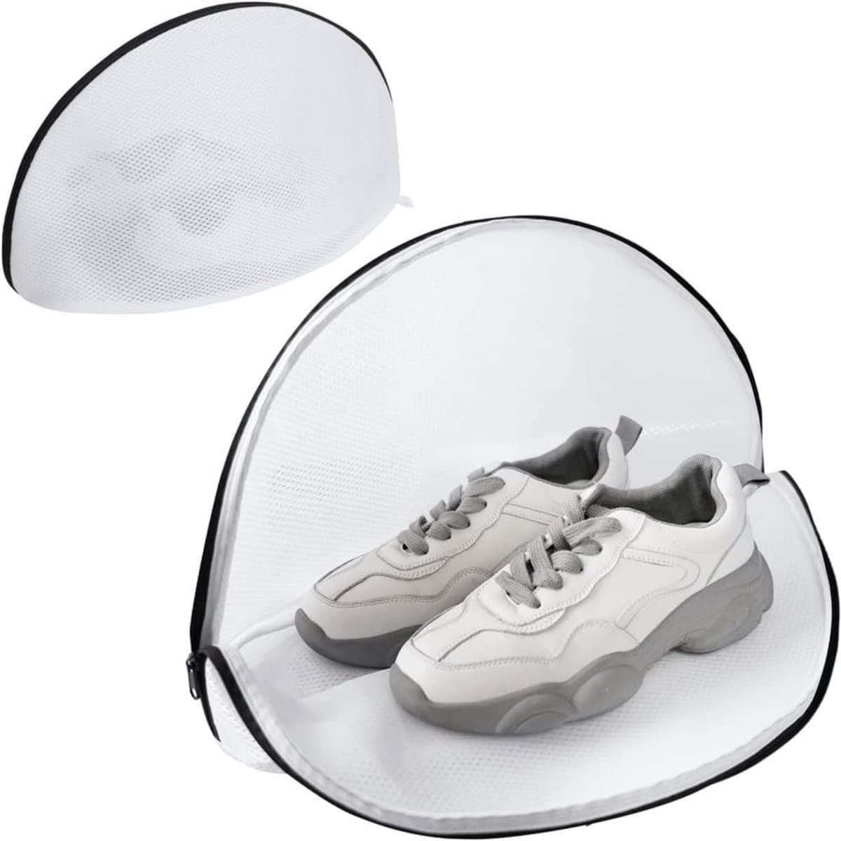 Dailygoods- Schoenwaszakken - 2 Stuks - Mesh Waszakken - Schoenbescherming - Waszakken voor Wasgoed - Wit - Duurzaam Materiaal — afbeelding 1