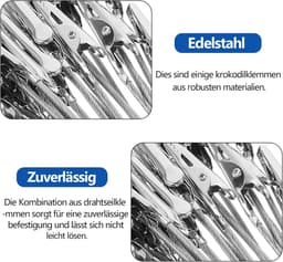 Krokodillenklemmen - Memo Clips - Foto's Presenteren - Uniek Draadontwerp - 50 Stuks 15cm - Zilver — thumbnail 4