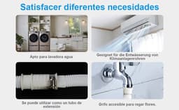 Dailygoods- Afvoerslang 3 Meter - Afvoerslang Wasmachine - Afvoerslang Airco - Flexibele Water Slang - Plastic Slang - Hoogwaardige Bendingseigenschappen - Waterafvoerslang — thumbnail 3