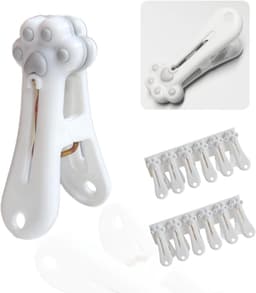 Plastic wasknijpers - Zakclips - Kleding drogen - Windbestendig ontwerp - 24 stuks - Roze en grijs — thumbnail 5