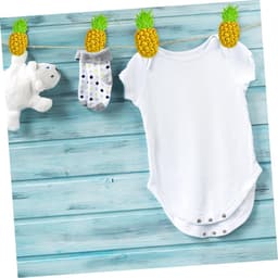 Handdoek Clips - Wasknijpers Klemmen - Kleding Drogen - Sterke Winddichte Klem - 6 Stuks - Geel Lichtgroen — thumbnail 2