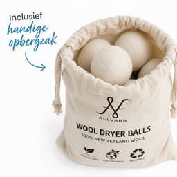 Allvara® Drogerballen - 100% Schapenwol - Herbruikbaar - Verkort Droogtijd & Bespaart Energie - 6 stuks inclusief opbergzak — thumbnail 5