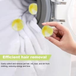 12 stuks haarvangers voor wasmachine, herbruikbaar, anti-windbal voor wasgoed, drogerballen voor natuurlijk antistatisch wassen, snel drogen en verwijderen van dierenharen — thumbnail 2