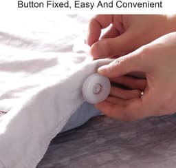 Store_8 - Beddekenset - 4-delig - Met Klemmen voor een Opgeruimd Bed - Inclusief Bedcover Clips - Geschikt voor Een Netter Bed - Wit — thumbnail 4