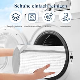 Schoenwaszak, wasmachine, schoenenzak, wasmachine met 360 graden reinigingsfleece, herbruikbare waszak, schoenen waszak met ritssluiting, voor schoenbescherming — thumbnail 5