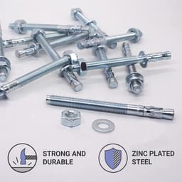 Wigankers M10 - Metalen pluggen boutanker - Metselwerk bevestiging - Beton uitbreidingsanker - 120 mm - Zilver — thumbnail 4