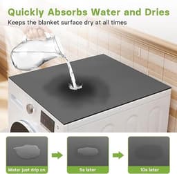 Wasmachine-onderlegger 60x60 cm - Universele beschermmat voor wasmachine en droger — thumbnail 5