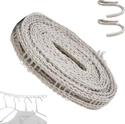 Reis Waslijn - Droogrek Hanger - Kleding Drogen - Winddicht Ontwerp - 500 cm Lengte - Grijs — thumbnail 1