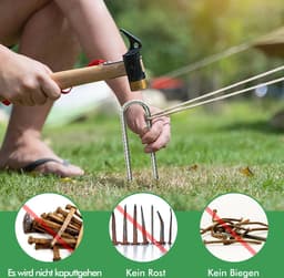 SnelShoppen - 6 Stuks U-Type Grondankers 30cm - Gegalvaniseerd Staal - Voor Trampoline, Tenten, Fietsen, Tuin - Sterk en Duurzaam - Ideaal voor Campin — thumbnail 5