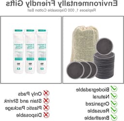 Herbruikbare Make-up Verwijder Pads, 24 Stuks Eco-vriendelijk Wasbare Bamboe Microfiber, Geleverd met Waszak, Gezichtsreinigingspuff voor Alle Huidtypes, Perfect Cadeau voor Vrouwen — thumbnail 2