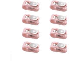 Set van 8 antislip, naaldvrije clips voor dekbedovertrekken, te gebruiken voor het vastzetten van lakens, dekbedden, kleding, sokken, gordijnen en dekbedovertrekken. Roze.