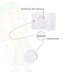 Kraftverdia® Uitschuifbare Drooglijn Voor Aan De Muur 5m – RVS-lijn 5 m, Vergrendeling, Max. 20 kg, Ruimtebesparend, ABS Behuizing, Wit — thumbnail 3