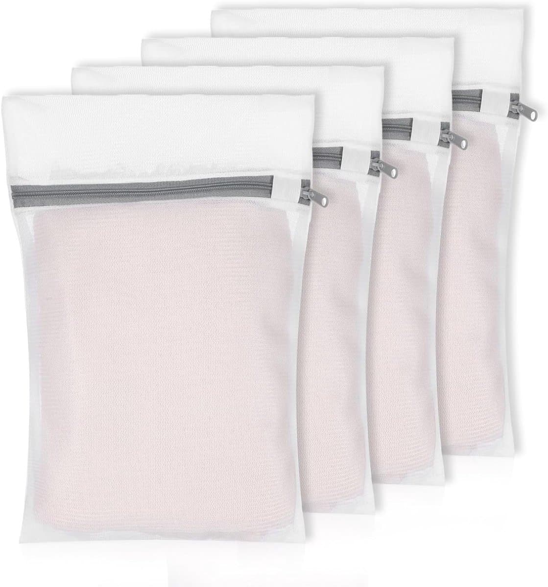 Waszakken Set van 4 Stuks, Groot 40 x 50 cm, Herbruikbaar Netweefsel voor Kleding, Reizen en Bescherming van Sweaters, Jeans en Schoenen — afbeelding 1