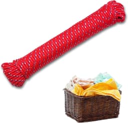 Kleurrijk Waslijntouw - Droogtouw Buiten - Kleding Drogen - Vuilafstotend Materiaal - 20 meter - Geel — thumbnail 4