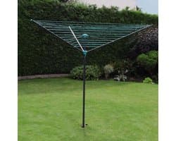 Rotary Airer - Droogmolen Wasrek - Was Drogen - Gepoedercoat Staal - 45 Meter - Grijs