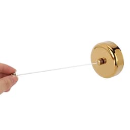 Dailygoody - Intrekbare waslijn - Telescopische wandmontage - Goud - Uitschuifbare waslijn - Geschikt voor binnen en buiten - Tot 2,8 m — thumbnail 3