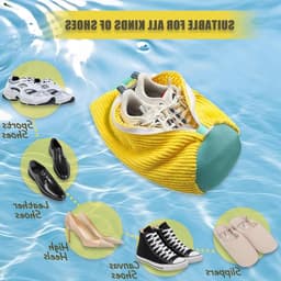 Set van 2 efficiënte waszakken voor sneakers en sportschoenen, microvezel, 360° reiniging, ideaal voor onderhoud en bescherming van schoenen — thumbnail 5