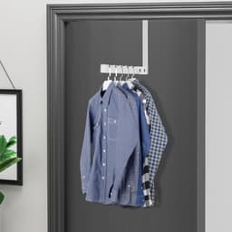 REWYTAZ-2 stuks - Inklapbaar Wanddroogrek - Wandmontage voor Kleding - Kledinghanger - Uitklapbaar Kledingrek Wand - Wanddroogrek voor Kleding - Droogrek voor kleding aan de muur - Droogrek voor wasgoed - Wit — thumbnail 3
