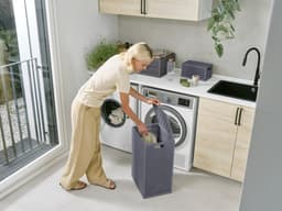Curver Kaya Wasmand met deksel - 60L - 38x29x58,5 cm - Antraciet — thumbnail 4