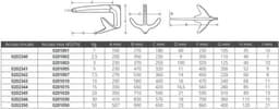 Bruce Anker - Scheepsanker - Watersport - Gegalvaniseerd Staal - KG.5 — thumbnail 2