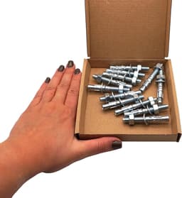 Wigankers M8 - Metalen pluggen - Beton bevestigen - Verzinkte stalen constructie - 60 mm - Zilverkleurig — thumbnail 4