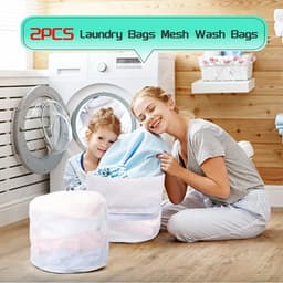 Wasmachine wasnet - 2stuks - Waszak - Wasnet - Herbruikbare kleine waszak - Met trekkoord - Duurzaam - Geschikt voor ondergoed - kleding en sokken - 40 x 30 cm — thumbnail 5