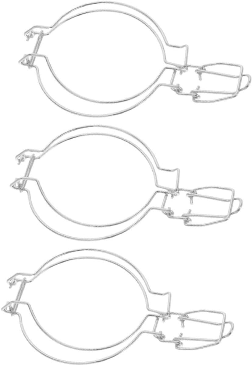 Roestvrijstalen Pot Clips - Glazen Pot Sluitingen - Voedsel Bewaren - Gepolijste Afwerking - 3 stuks - Zilver — afbeelding 1