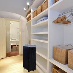 Wasmand Op Wielen - Opvouwbare Organizer - Kleding Sorteren - Compact Ontwerp - 58 cm Hoog - Zwart — thumbnail 2