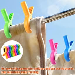 Kledingknijpers Groot - Wasknijpers Plastic - Buiten Drogen - Verstevigd Ontwerp - 9.5x7 cm - Veelkleurig — thumbnail 3