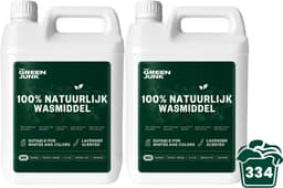 The Green Junk - 100% Natuurlijk Wasmiddel 5L Navulling (2-pack) - Zonder Synthetisch Parfum - Wasmiddel Sensitive - Vloeibaar Baby Wasmiddel - Voordeelverpakking - 334 Wasbeurten — thumbnail 1