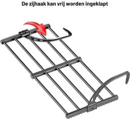 HEZIVO® Wasrek Hangend Trapgat - Droogrek Ophangbaar - Voor Radiator, Deur, Balkon - Uitschuifbaar — thumbnail 5