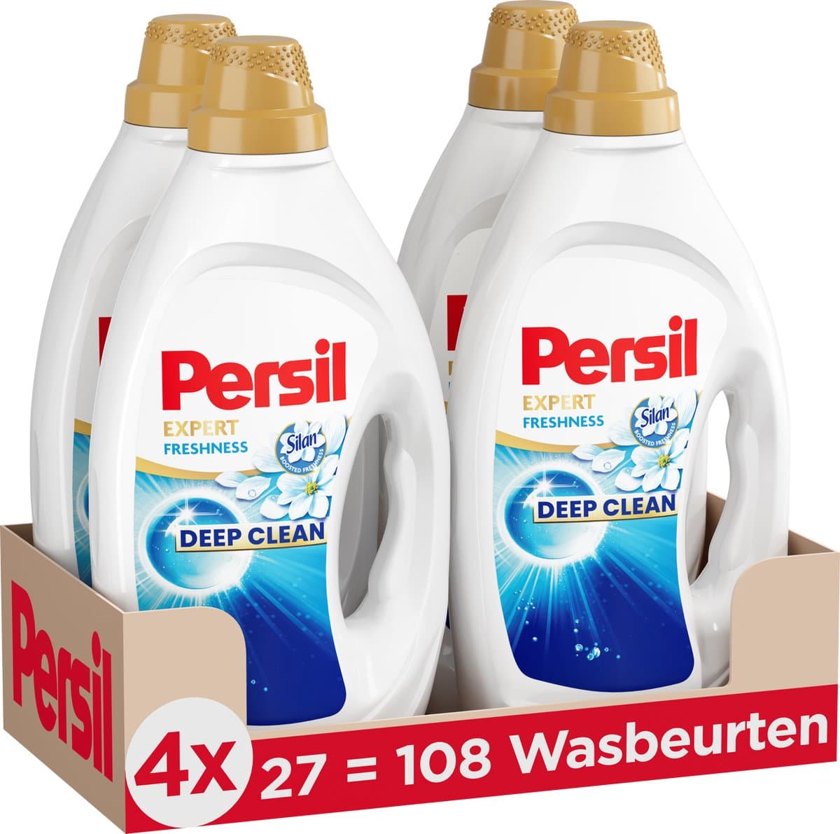 Persil Gel Expert Color Freshness by Silan - Vloeibaar Wasmiddel - Gekleurde Was - Hygiënische Frisheid - 4 x 27 Wasbeurten — afbeelding 1