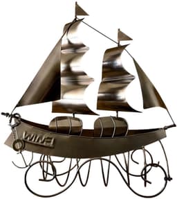 Schip, Wijnfleshouder, Metalen Fleshouder, Decoratieve Schip Fleshouder — thumbnail 4