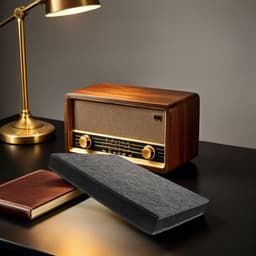 Geluiddempende Subwoofer Riser - Akoestisch Isolatiepad - Verbeteren Geluidskwaliteit - Trillingsabsorberend Platform - 30x20x5.2cm - Donkergrijs — thumbnail 2