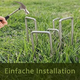 SnelShoppen - 100 stuks Grondankers U-vormige Tuinharingen - Sterke Grondharingen voor Tuin, Camping, Feesten - Stabiele Bevestiging voor Tent en Deco — thumbnail 5