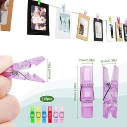 Dailygoods- Foto Clips 110 Stuks - Mini Plastic Knijpers - Gekleurde Knijpers - Creatieve DIY Decoratie - Stevige Veerstructuur - Kwaliteitsmateriaal — thumbnail 2