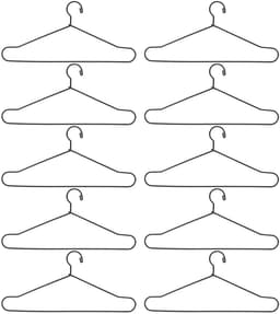 Dailygoods- Poppenkleerhanger Ruimtebesparend - Metalen Hanger - Lichtgewicht - Draagbaar - Decoratief - 150 mm - Poppenhanger — thumbnail 3