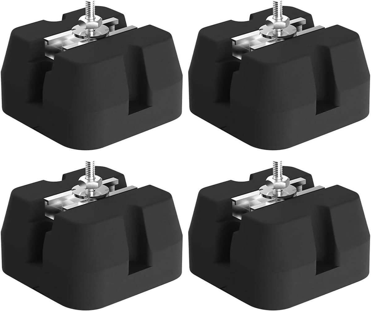 Airco Beugel Set - Ondersteuning Pads - Stabiliteit Buitenunit - Anti-Vibratie Rubber - Set van 4 - Zwart — afbeelding 1