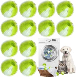 Ryoudavell - Wasmachine Dierenhaar Verwijderaar - 12 Stuks - Schrobbal - Herbruikbare - Wasmachine - Haarvanger voor de Wasmachine - Voor Kleding, Wasgoed en Beddengoed — thumbnail 1
