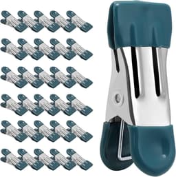 Kledingspelden Heavy Duty - Metalen Wasknijpers Chip Clips - Kleding Drogen Foto Ophangen - Roestvrij Staal Rubber Coating — thumbnail 1