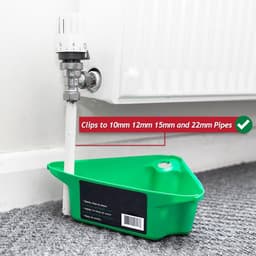 Radiator Afvoerbak - Water Opvangbak - Verwarmingsbuizen Drogen - Flexibele Rubber Constructie - 1.4 Liter - Groen — thumbnail 2