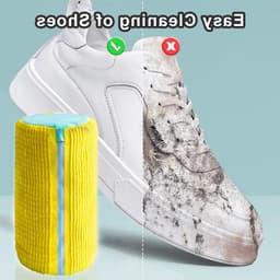 Waszakken voor schoenen, 2 stuks, herbruikbare waszak met ritssluiting voor efficiënte reiniging en bescherming van schoenen, geel — thumbnail 4